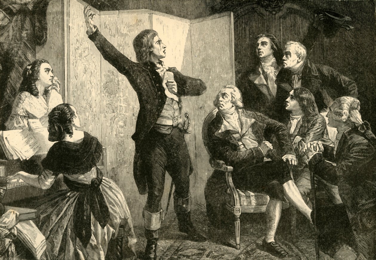 First Singing of the Marseillaise by Rouget De Lisle, 1792 by Unbekannt