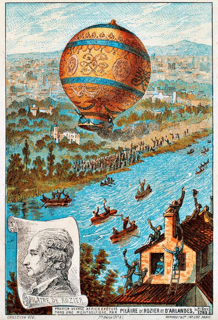 First Aerial Voyage of Pilâtre de Rozier and d