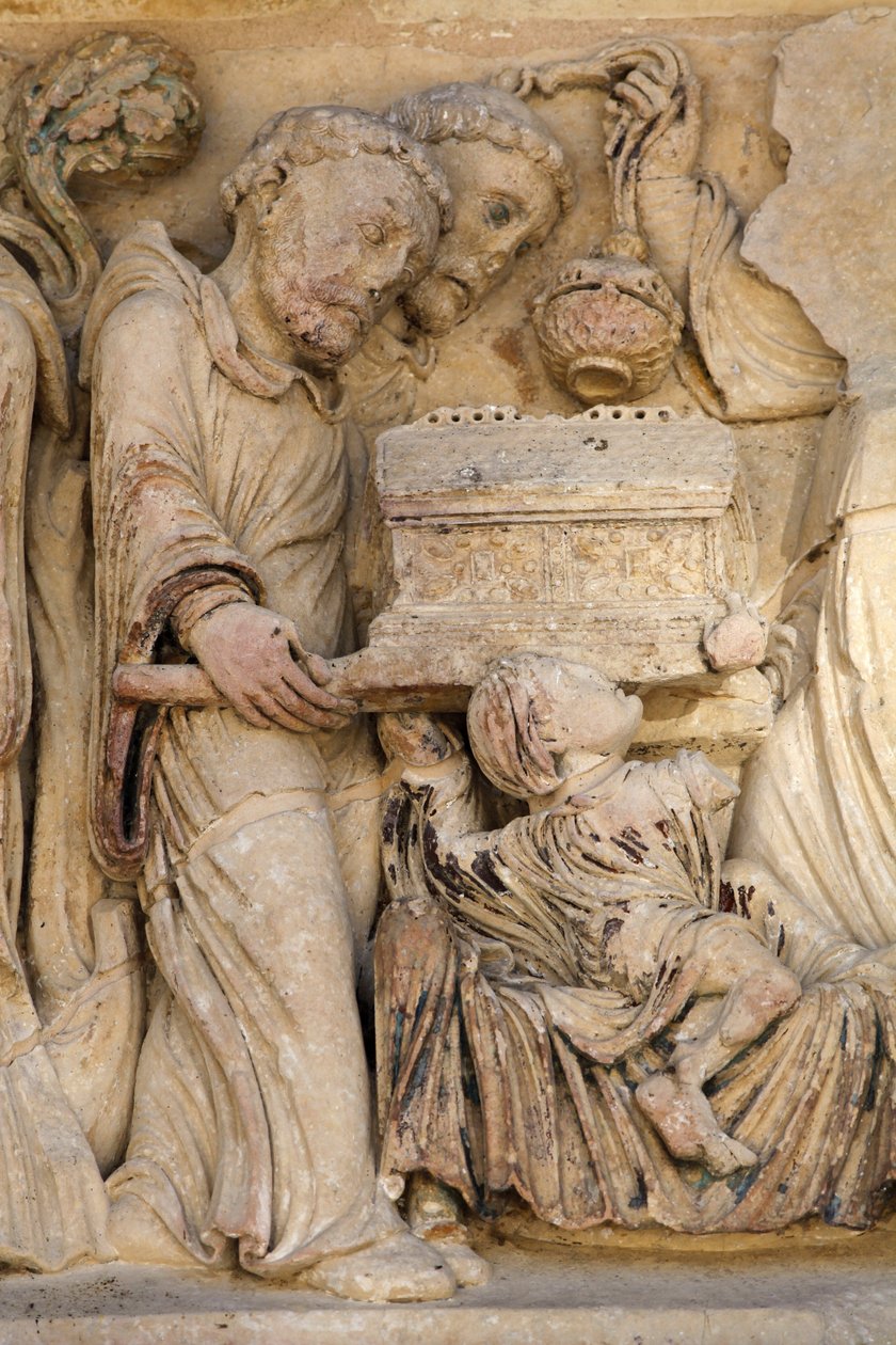 Fleury Abbey Basilica North Gate Sculpture: Saint Benedict