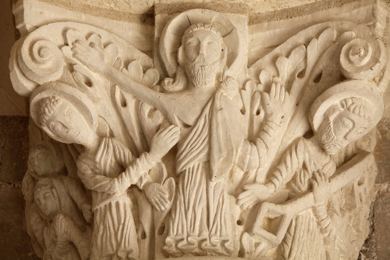Fleury Abbey Basilica Porch Capital, Saint Benoit sur Loire, France by Unbekannt