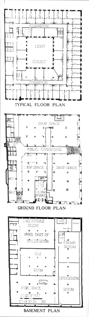 Floor plans, the SW Straus & Co Building, Chicago, Illinois, 1924 by Unbekannt