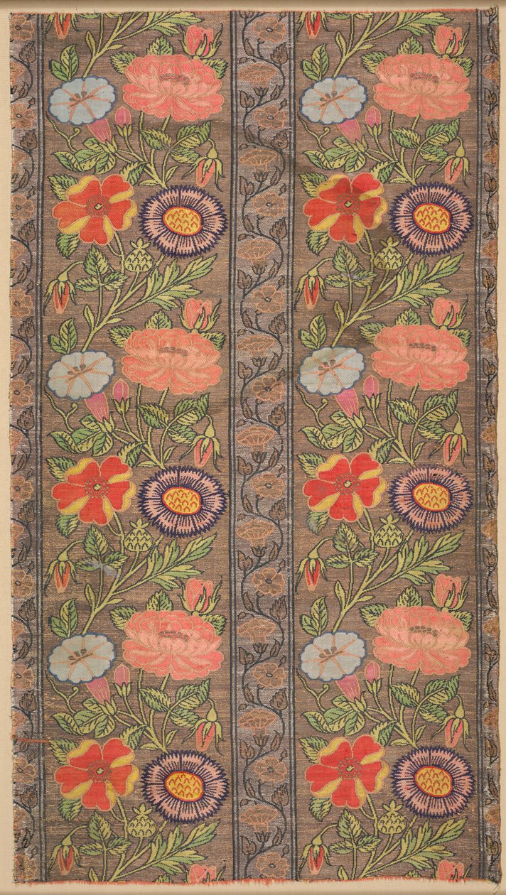 Floral Striped Silk on a Golden Ground, 1600-1650 by Unbekannt