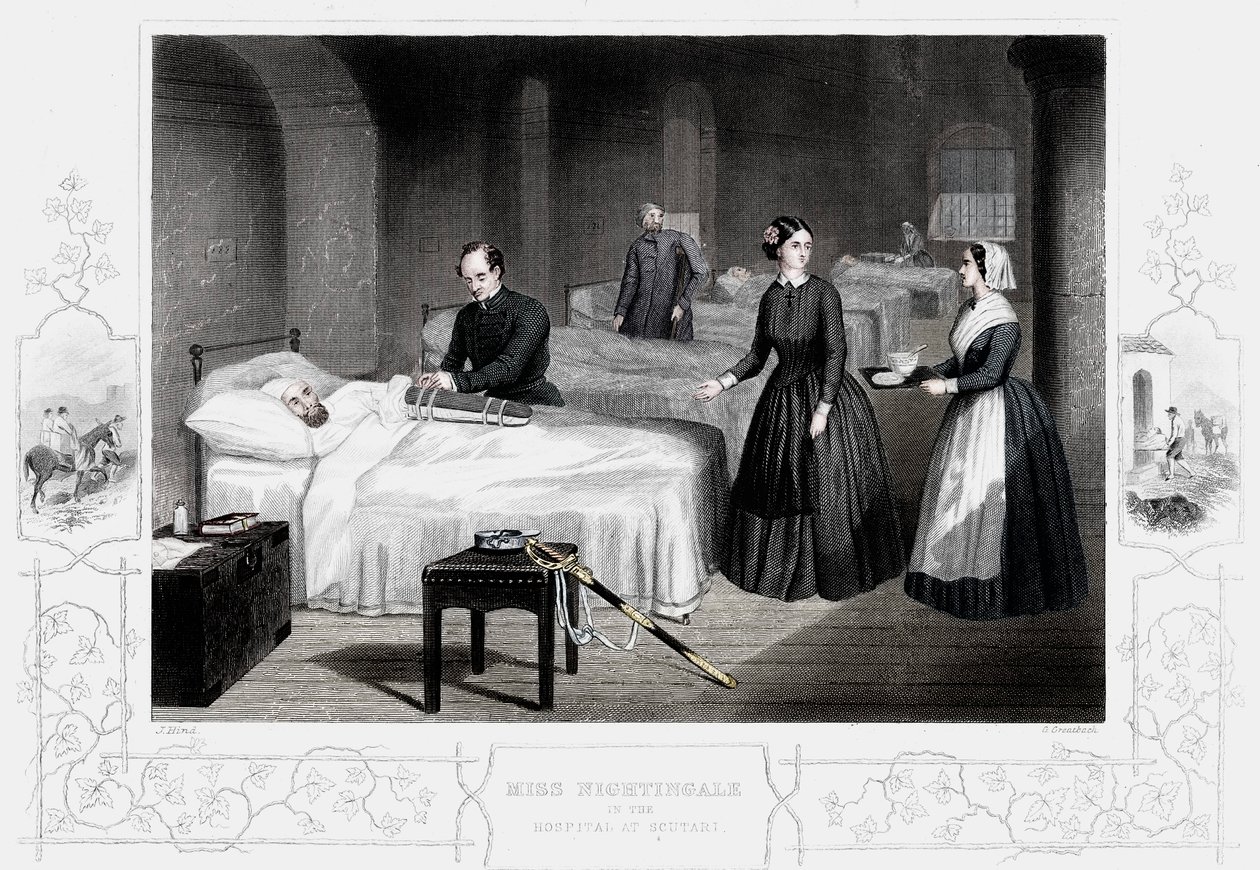 Florence Nightingale in the Hospital at Scutari, c1860 by Unbekannt