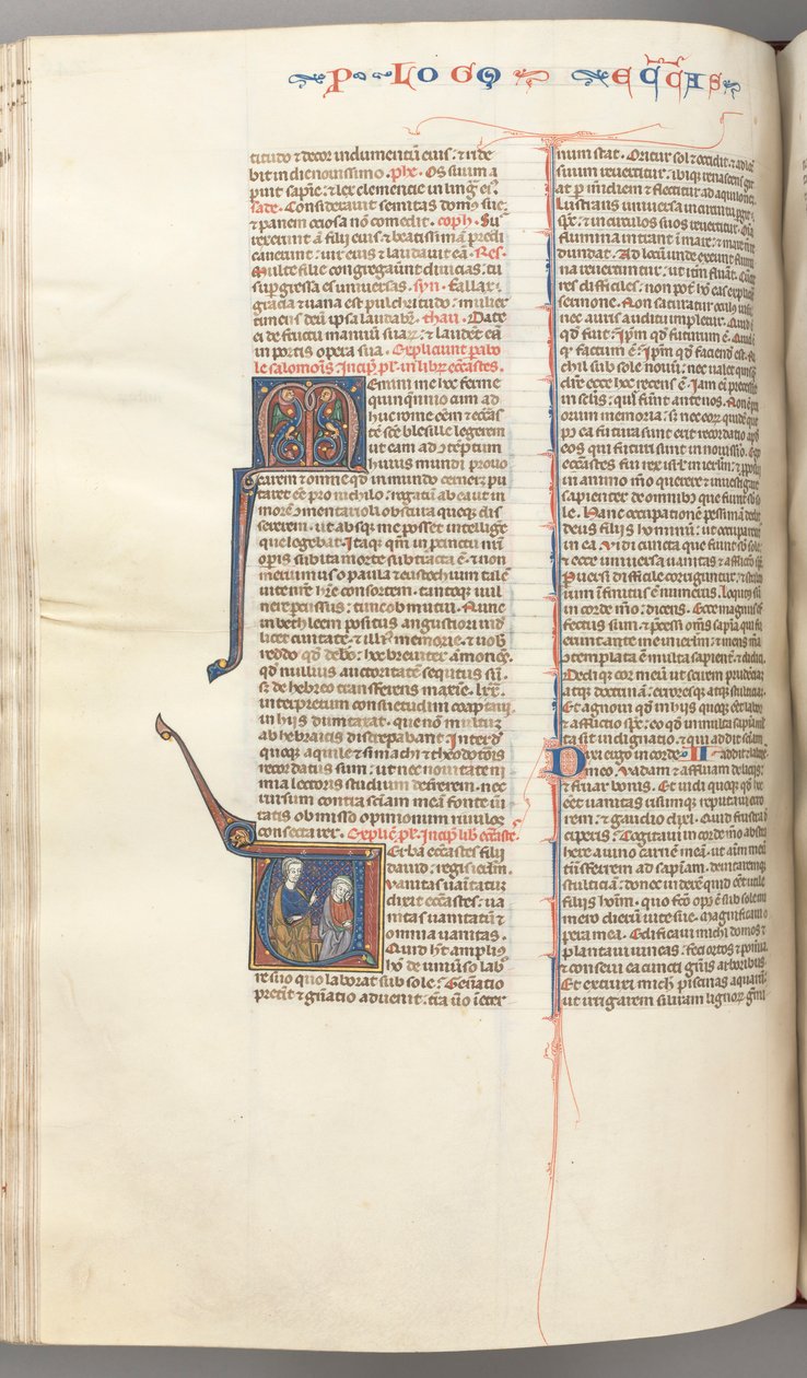 Ecclesiastes, Historiated Initial V, Solomon Teaching, c. 1275-1300 by Unbekannt