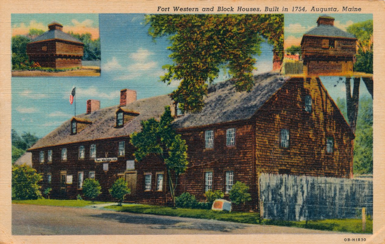 Fort Western and Block Houses, Augusta, Maine by Unbekannt