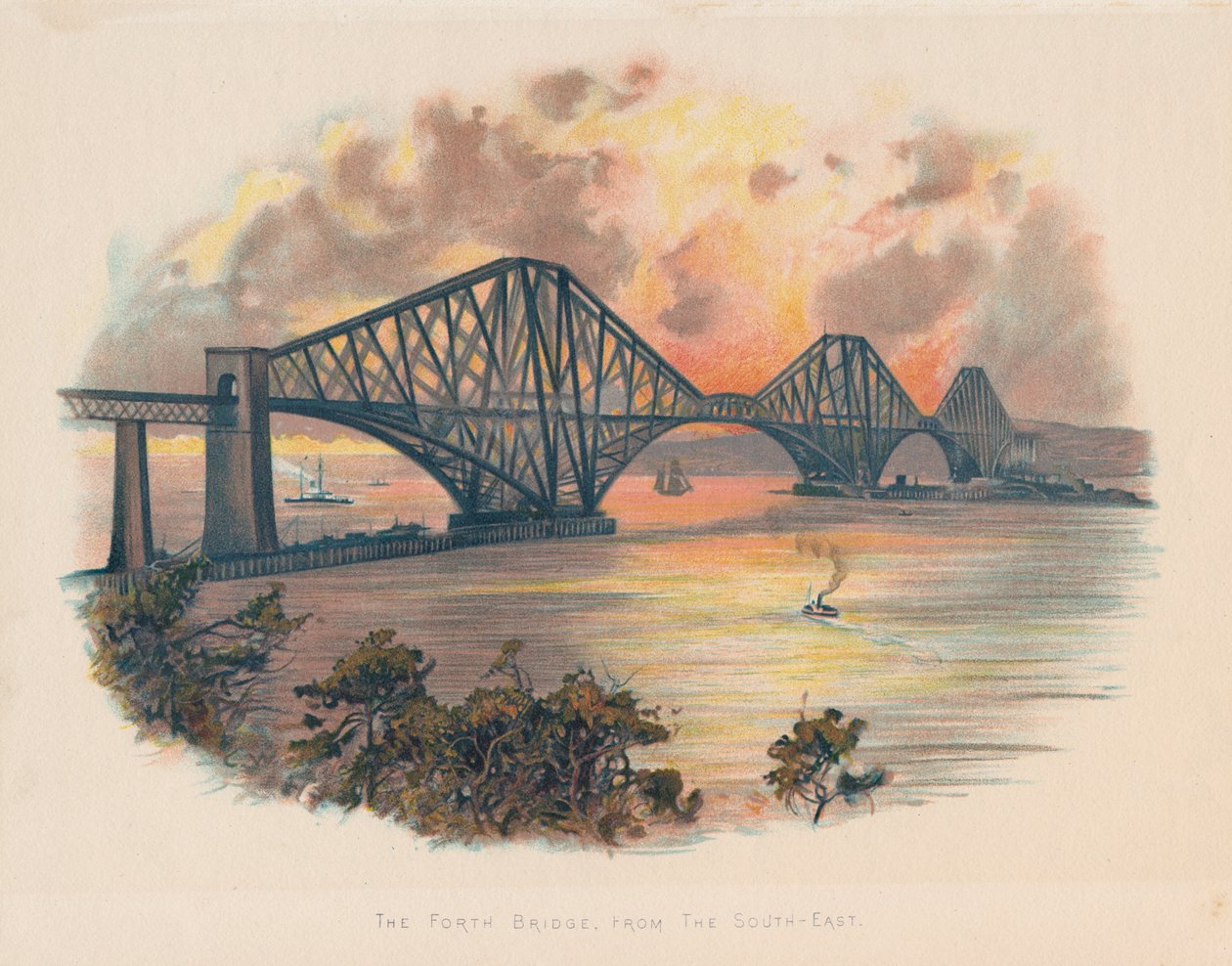 Forth Railway Bridge from the south-east, Scotland by Unbekannt