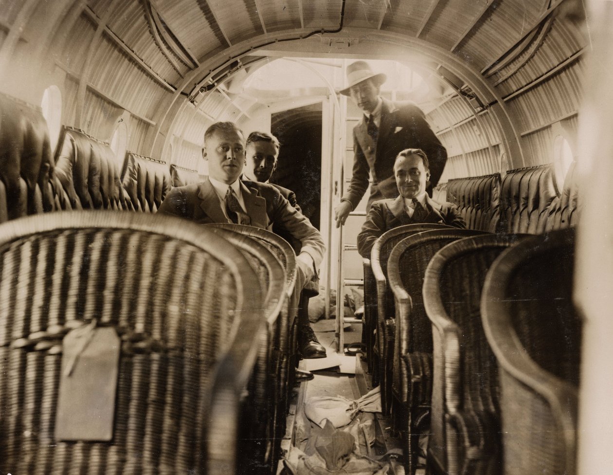 Four Men in the Passenger Cabin of a Supermarine 