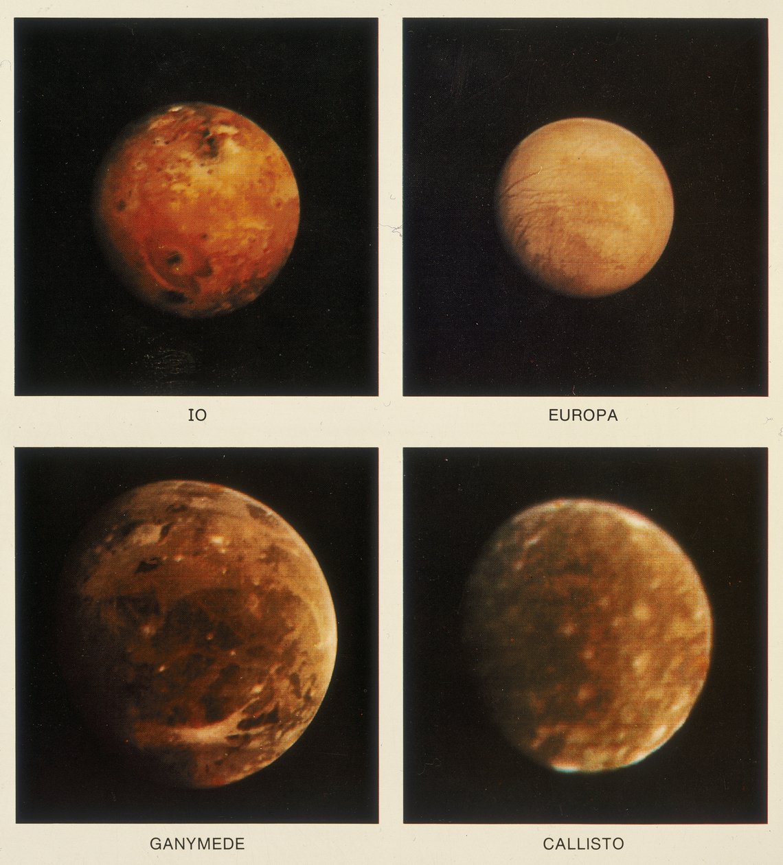 Four Moons of Jupiter: Io, Europa, Ganymede, and Callisto by Unbekannt