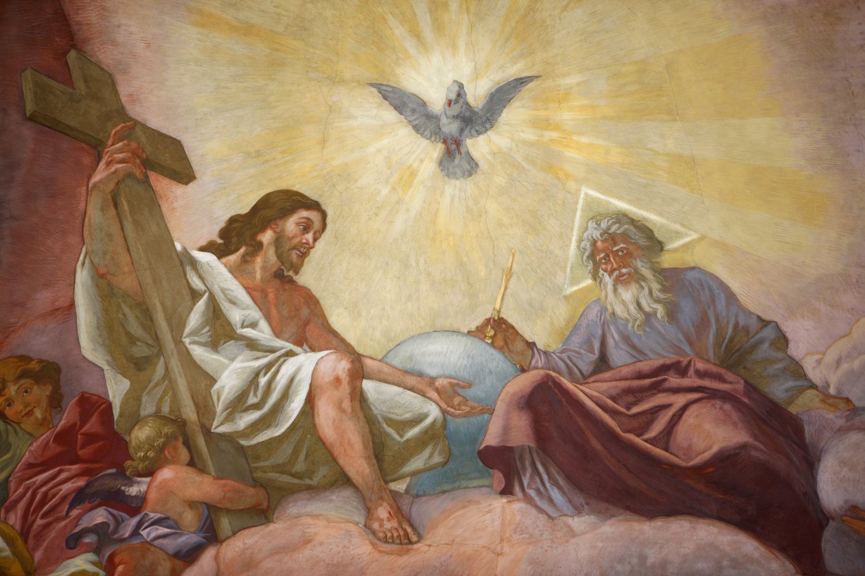 Franciscan Church of Vienna. Jesus, God, and the Holy Spirit, Vienna, Austria by Unbekannt
