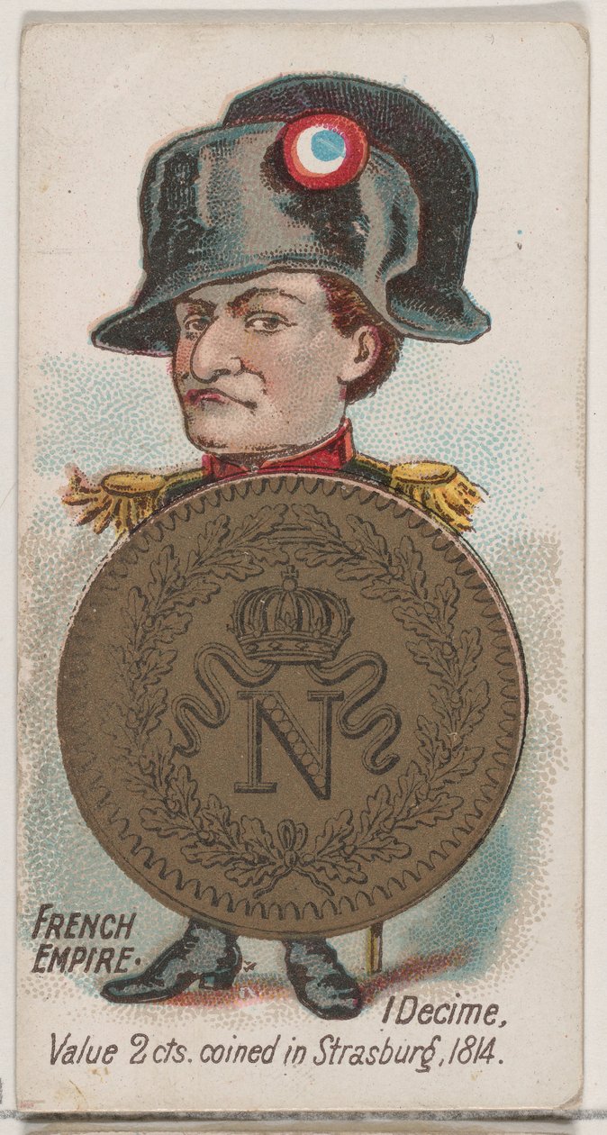 French Empire, 1 Decime, from the series Coins of All Nations N72, variation 1 for Duke, 1889 by Unbekannt