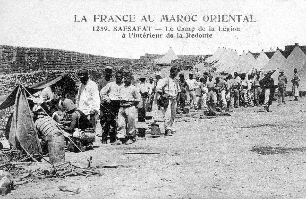French Foreign Legion in Safsafat, Eastern Morocco by Unbekannt
