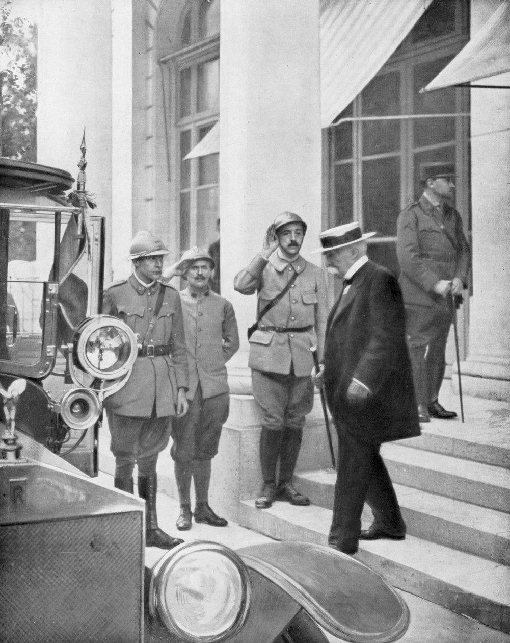 French Prime Minister Georges Clemenceau in Versailles, France by Unbekannt