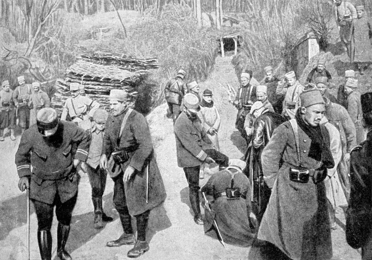 French colonial soldiers in Picardy, France, World War I by Unbekannt