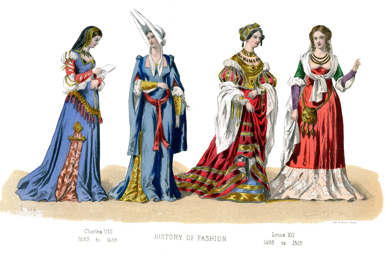 French costume: Charles VIII, Louis XII by Unbekannt