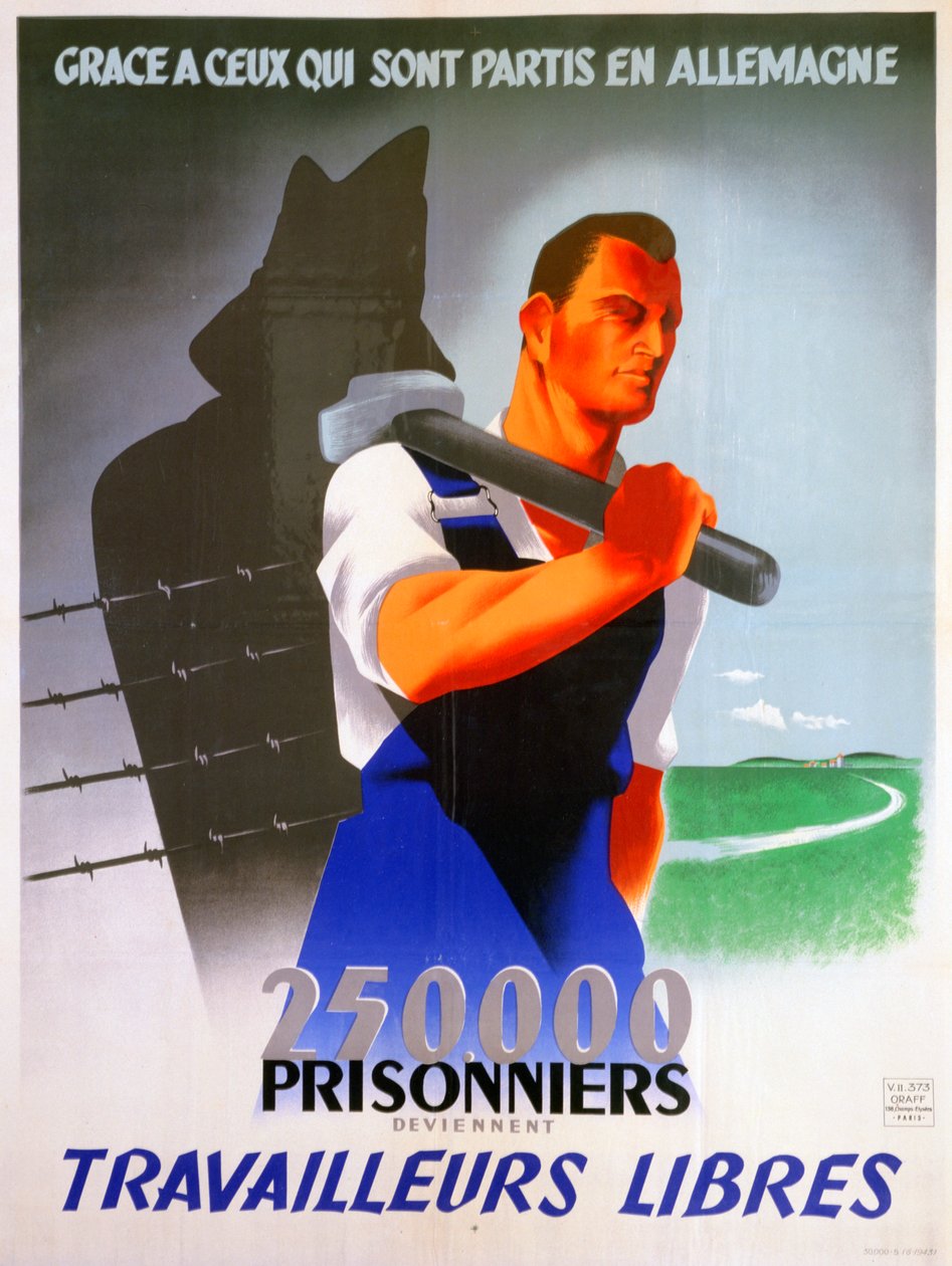 French Workers for Germany Poster, 1943 by Unbekannt