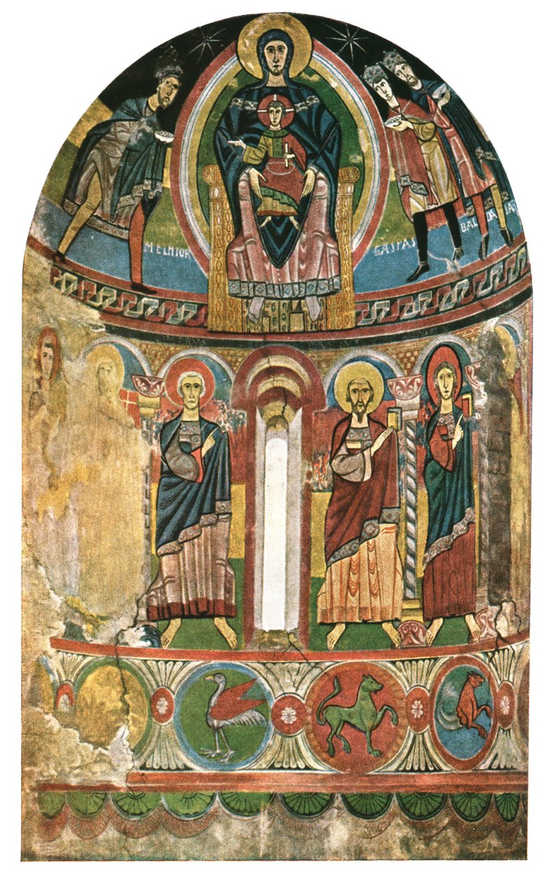 Fresco in the Church of Santa Maria de Taüll, Catalonia, Spain by Unbekannt