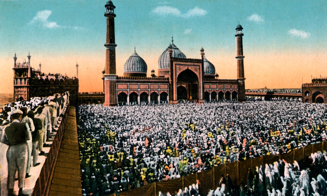 Friday Prayers, Jama Masjid, Delhi, India by Unbekannt