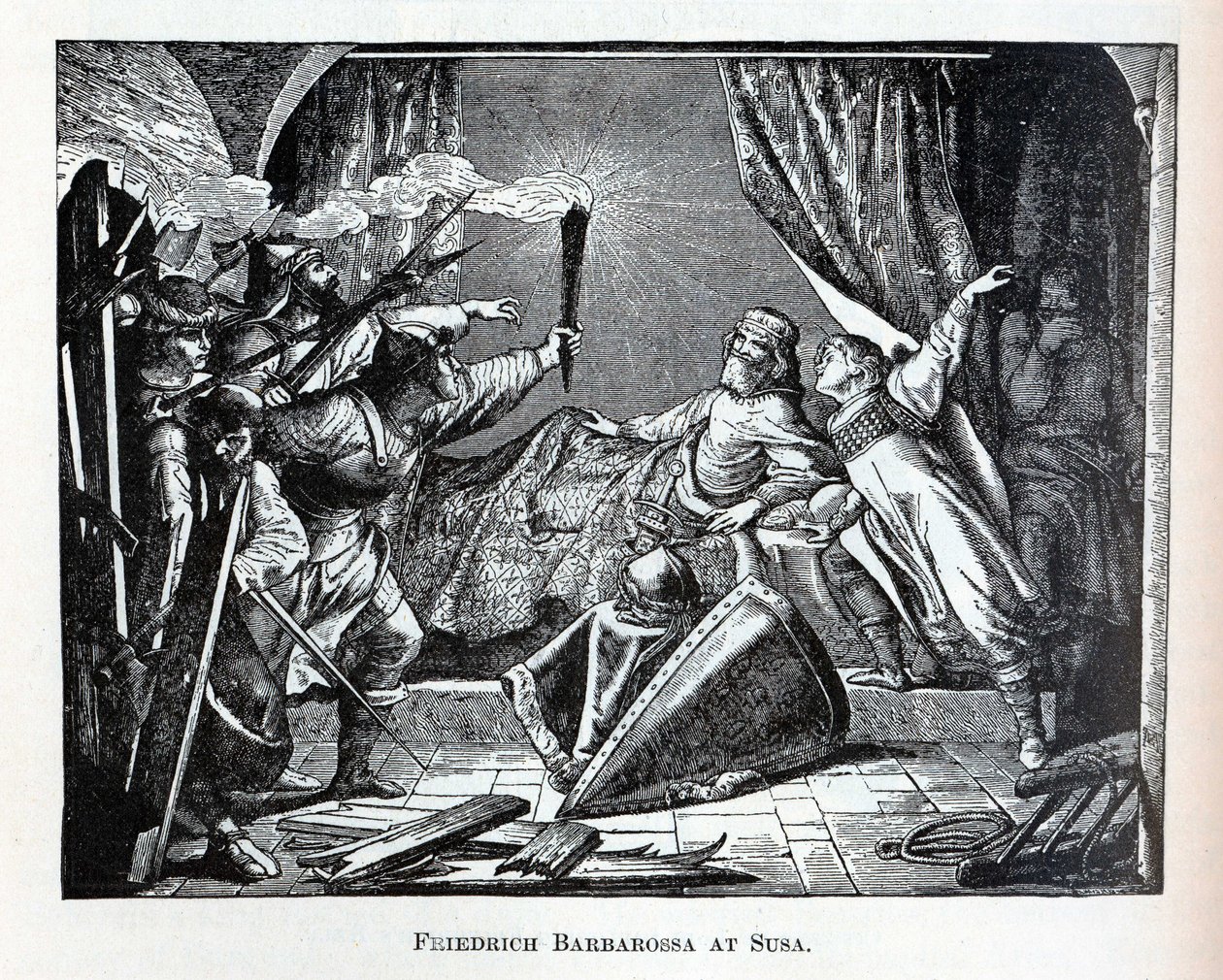 Friedrich Barbarossa at Susa by Unbekannt