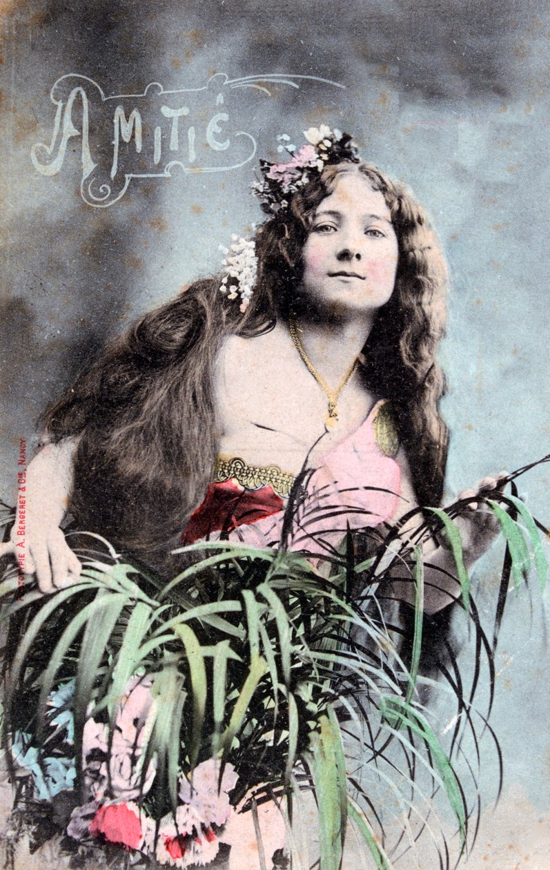 Friendship, Vintage French postcard, c1900 by Unbekannt