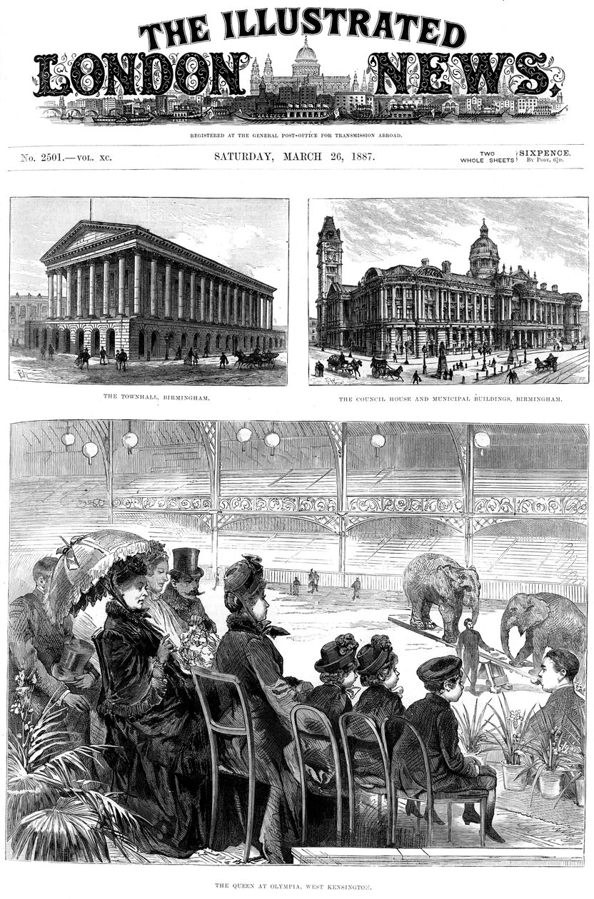 Front Page of The Illustrated London News, 1887 by Unbekannt