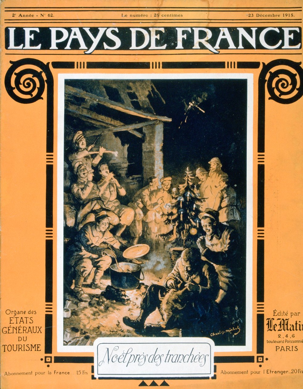 Front Cover of Le Pays de France, 23rd December 1915 by Unbekannt