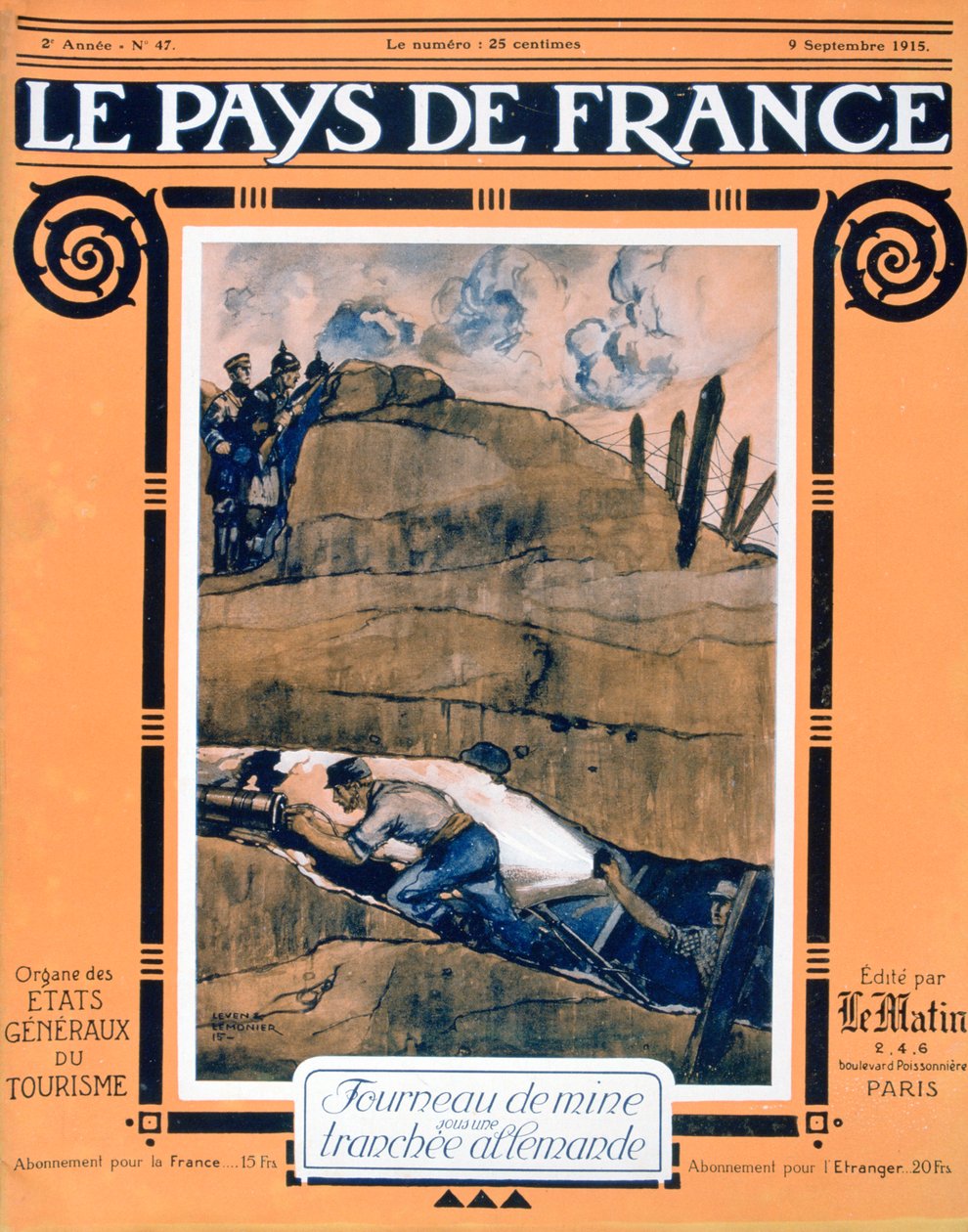 Front cover of Le Pays de France, 9 September 1915 by Unbekannt