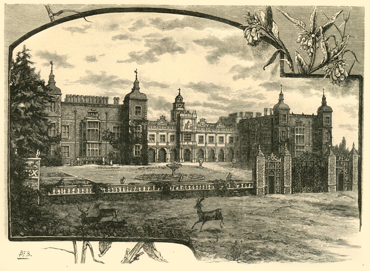 Front of Hatfield House, 1898 by Unbekannt