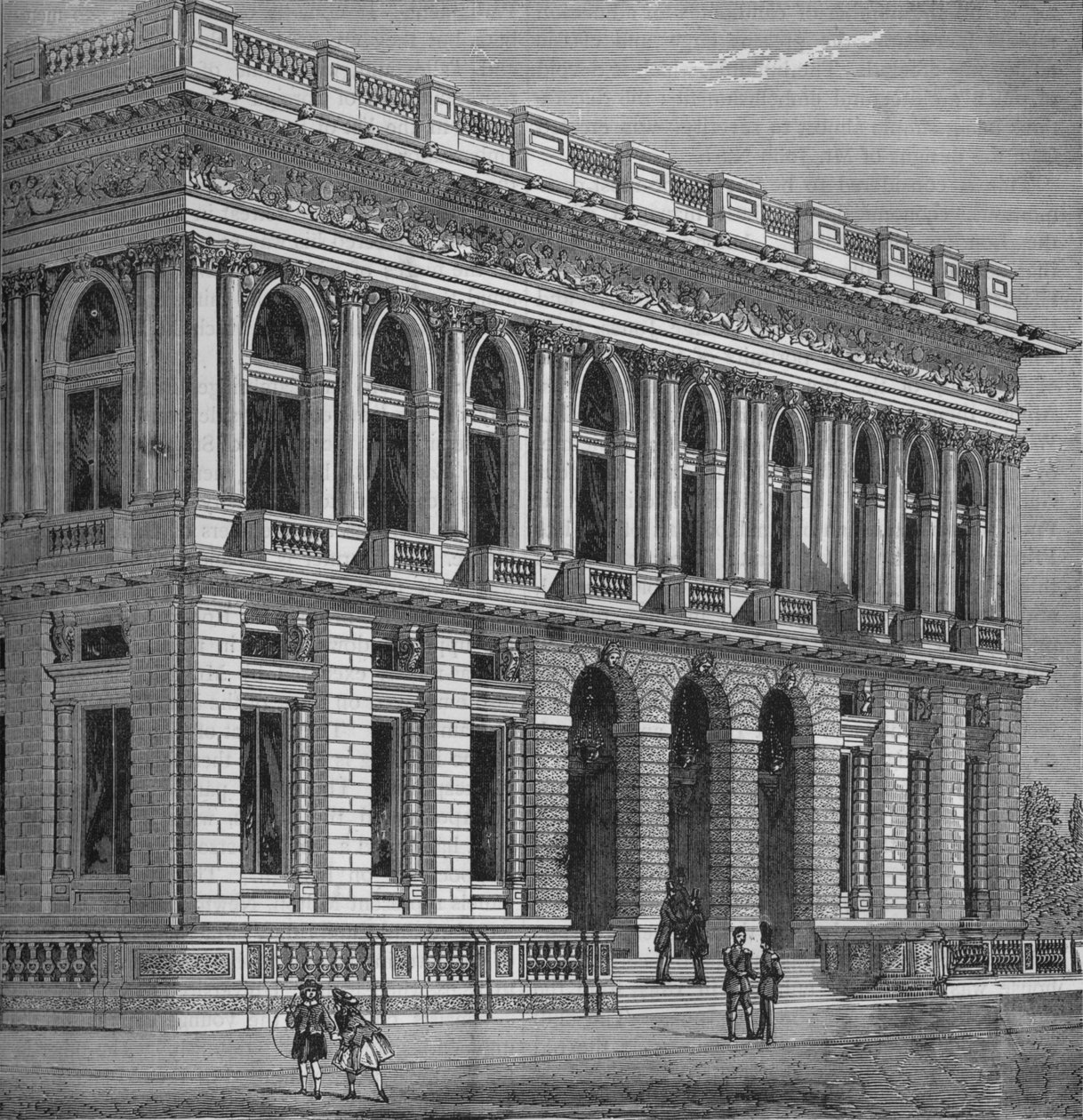 Front of the Army and Navy Club, Westminster, London, c1870-1878 by Unbekannt