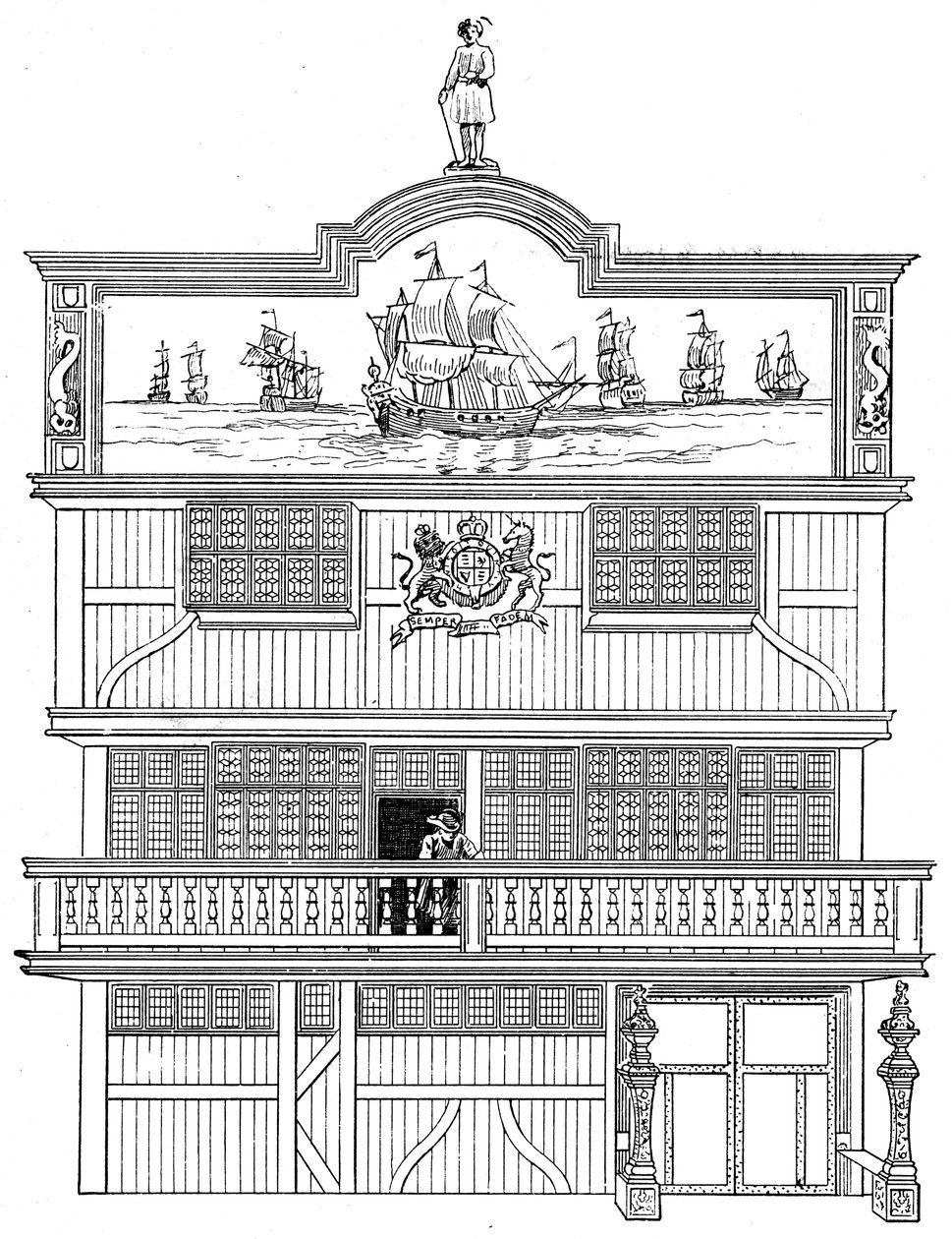 Front of the Old East India House, London by Unbekannt
