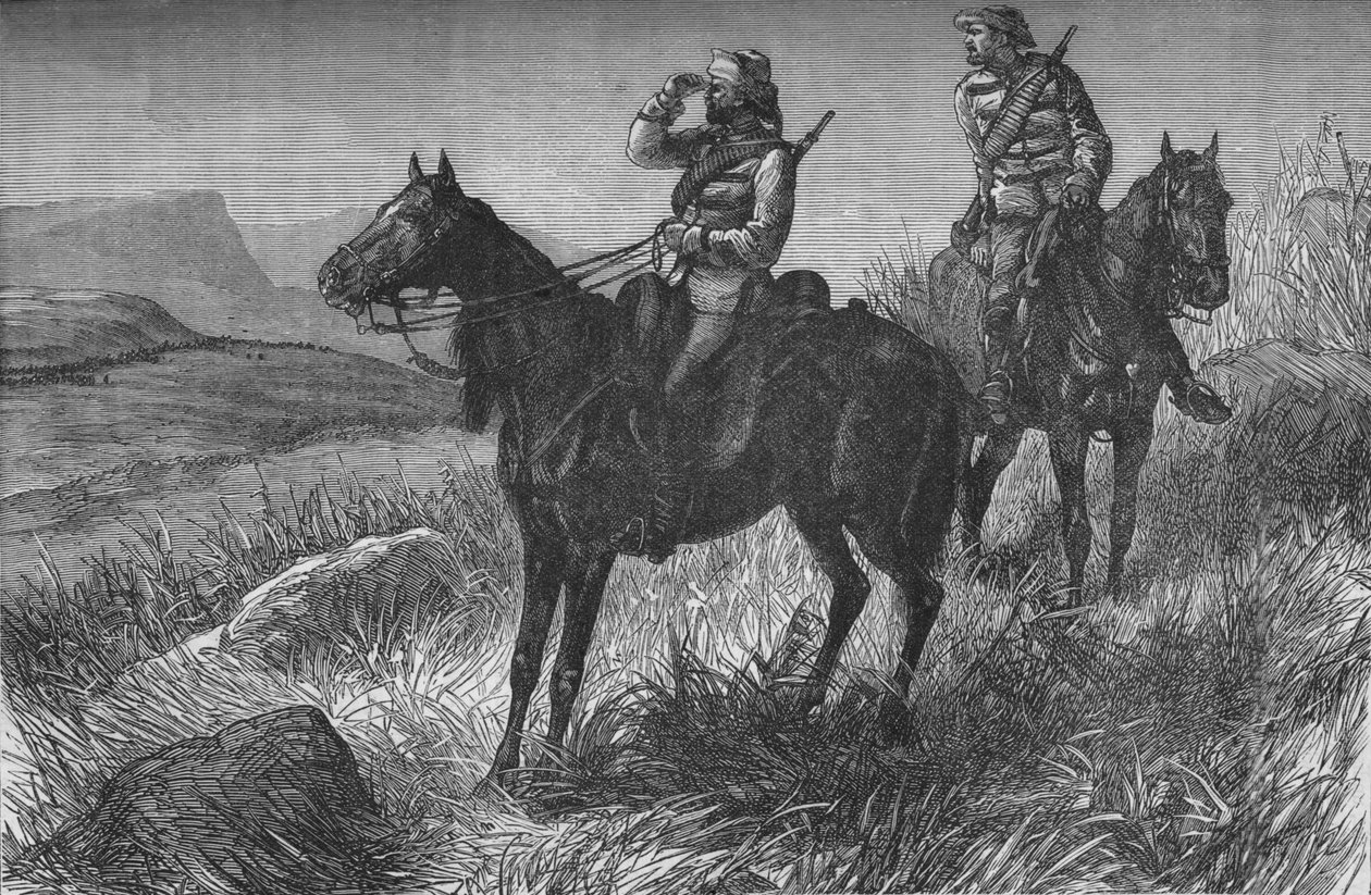 Frontier Light Horse, on Vedette Duty, Discovering Zulus near Woods Camp, on Kambula Hill by Unbekannt