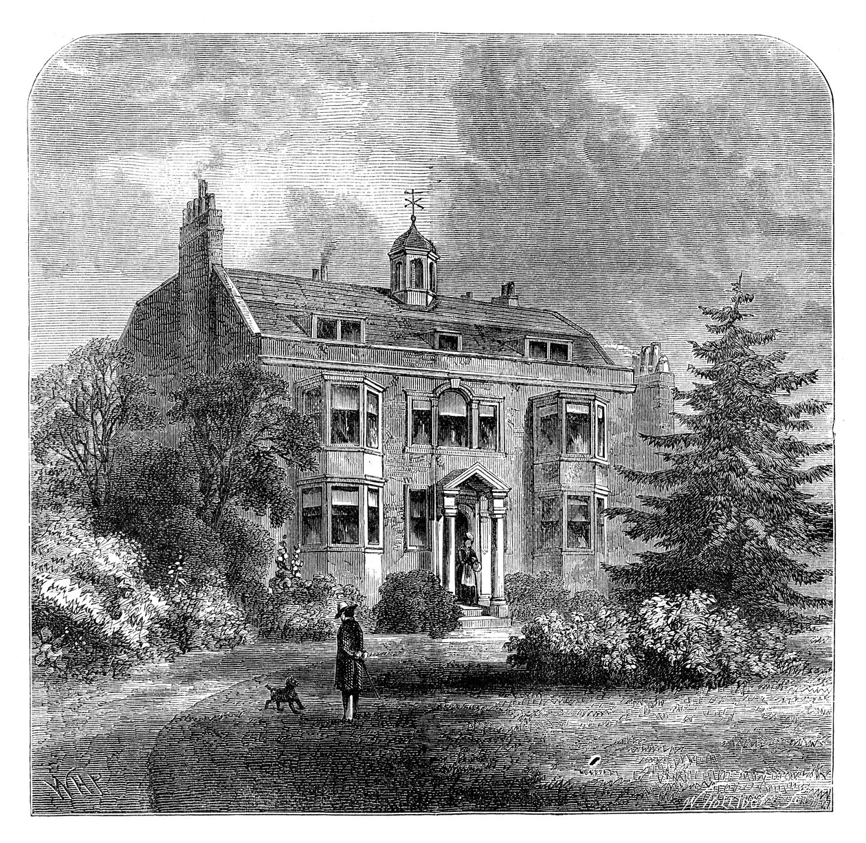 Gads Hill Place, the residence of Charles Dickens, Higham, Kent by Unbekannt