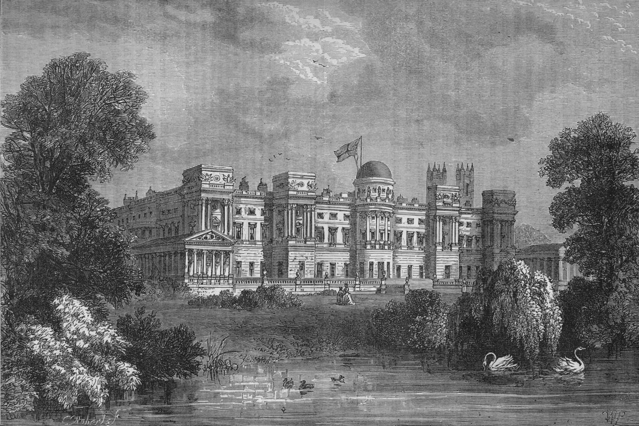 Garden front of Buckingham Palace, Westminster, London, c1875-1878 by Unbekannt