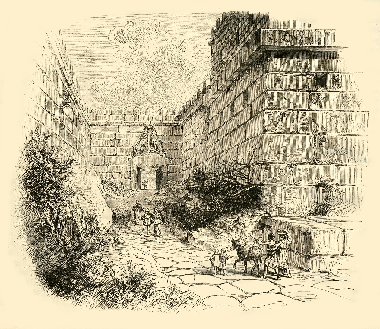 Gate of the Lions at Mycenae, 1890 by Unbekannt