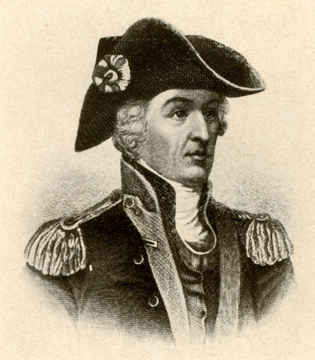 General Francis Marion, in coat with high collar and waistcoat by Unbekannt