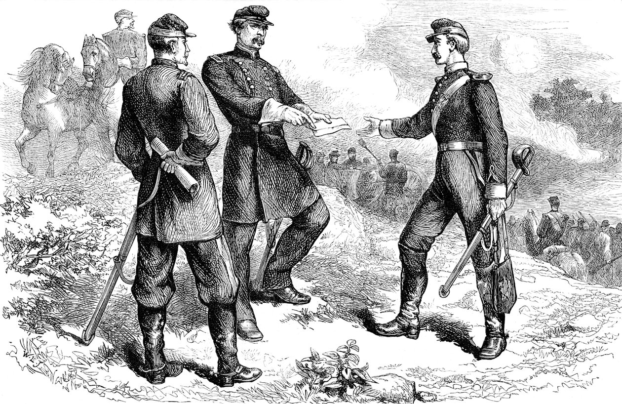 General McClellan at the Battle of Antietam, American Civil War by Unbekannt