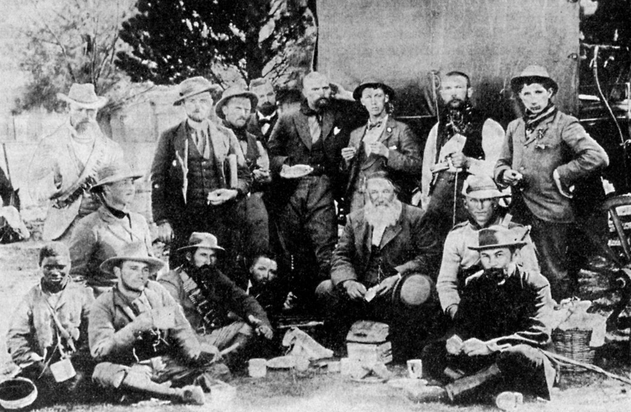 General Piet Joubert and Staff, Late 19th Century by Unbekannt