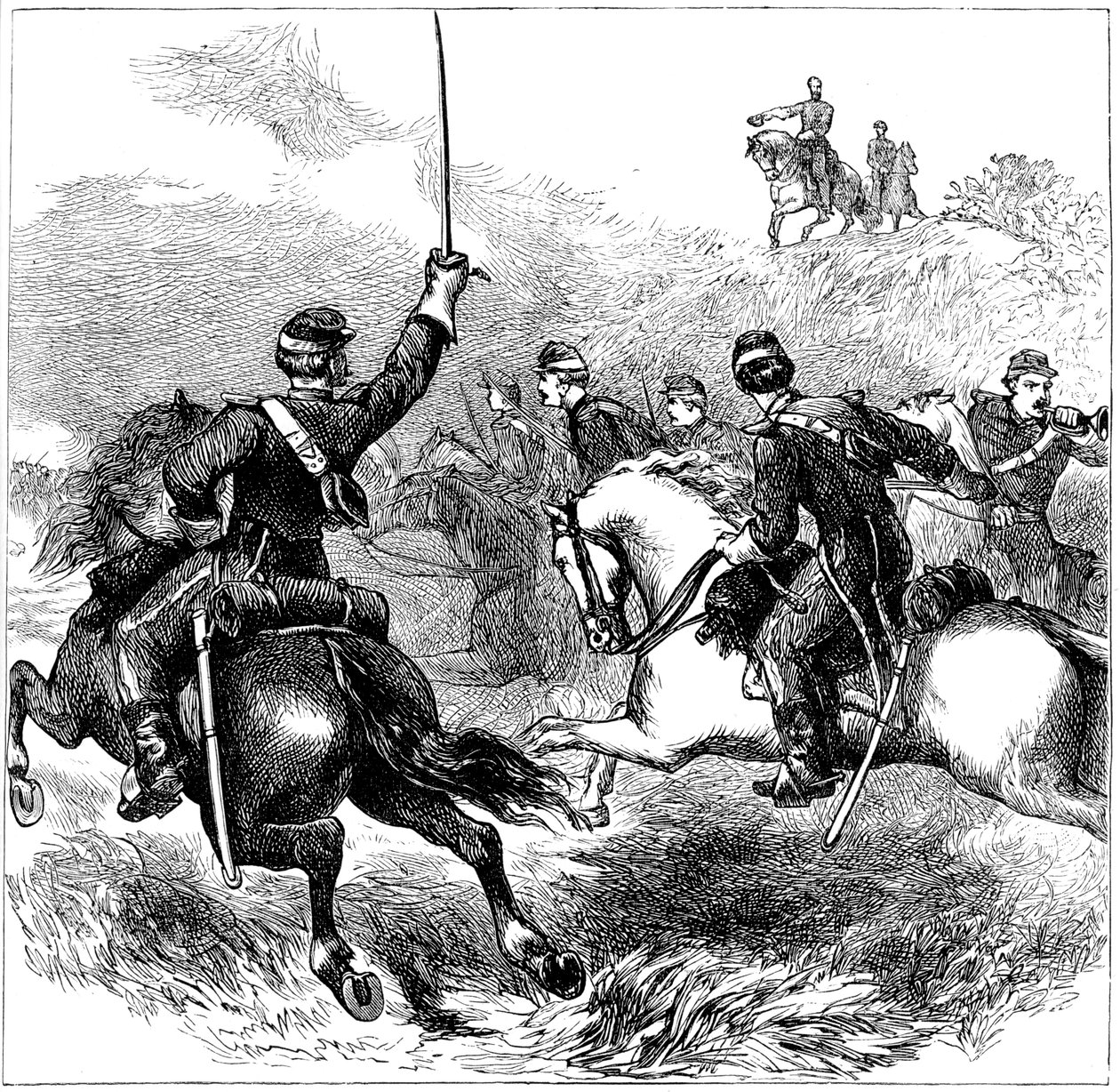 General Sheridan at Cedar Creek, Virginia, American Civil War by Unbekannt