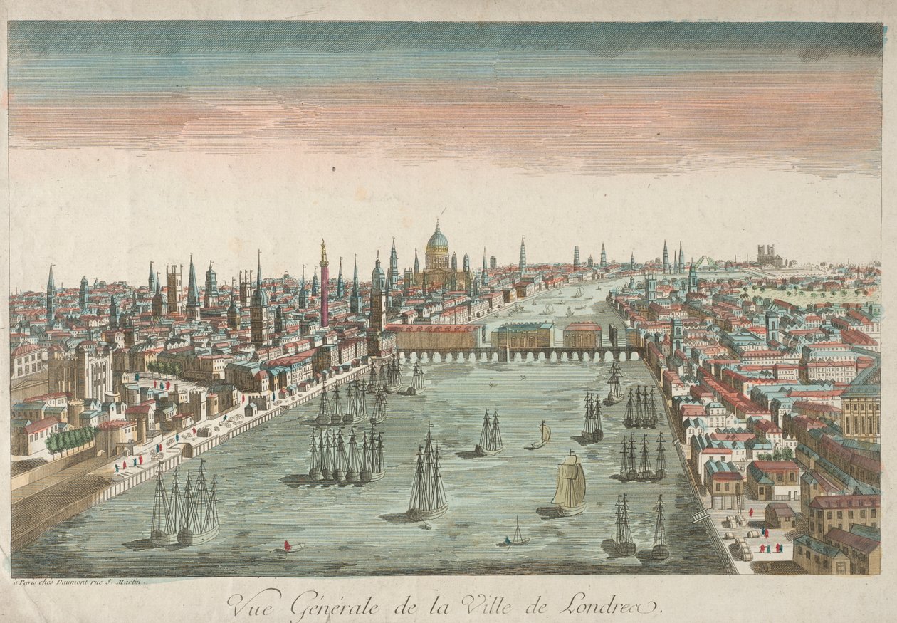 General View of London, 18th Century by Unbekannt