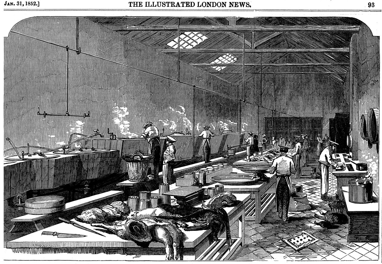 General view of kitchen at Richie & McCalls Cannery, Houndsditch, London by Unbekannt