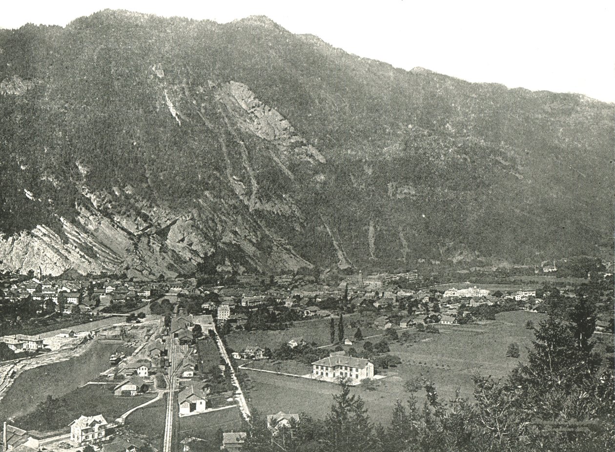 General view of the town of Interlaken, Switzerland by Unbekannt