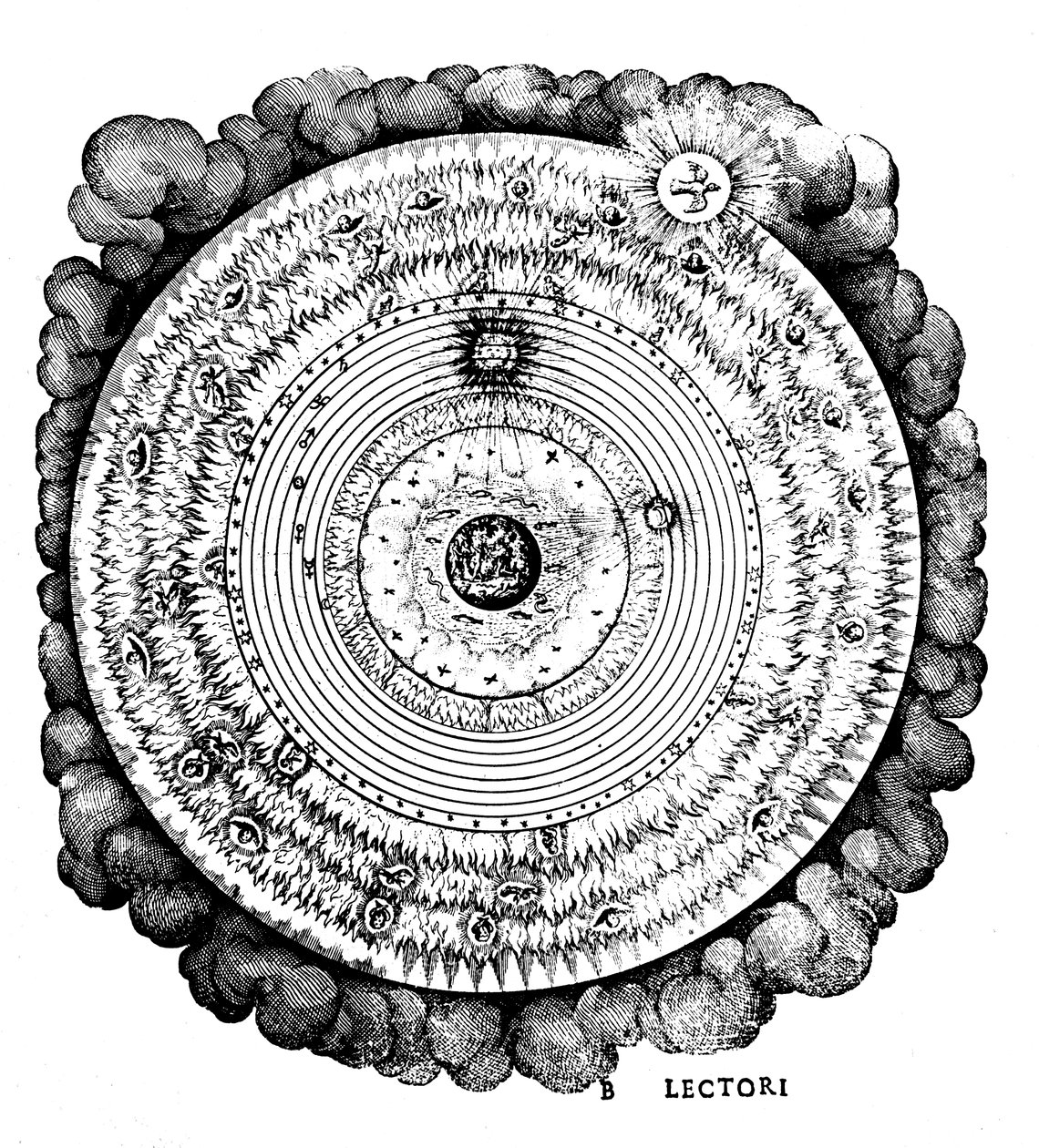 Geocentric or Earth-centred Universe by Unbekannt