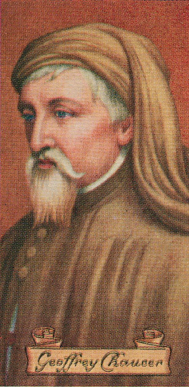Geoffrey Chaucer, taken from a series of cigarette cards by Unbekannt
