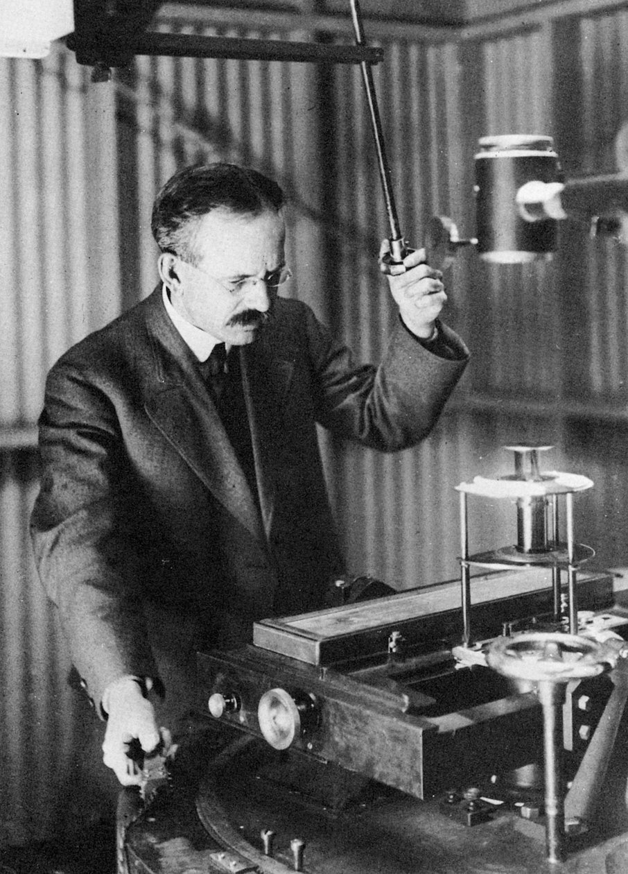 George Ellery Hale, American Astronomer, Observing Sunspots by Unbekannt