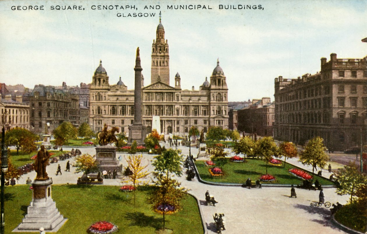 George Square, Cenotaph, and Municipal Buildings, Glasgow by Unbekannt