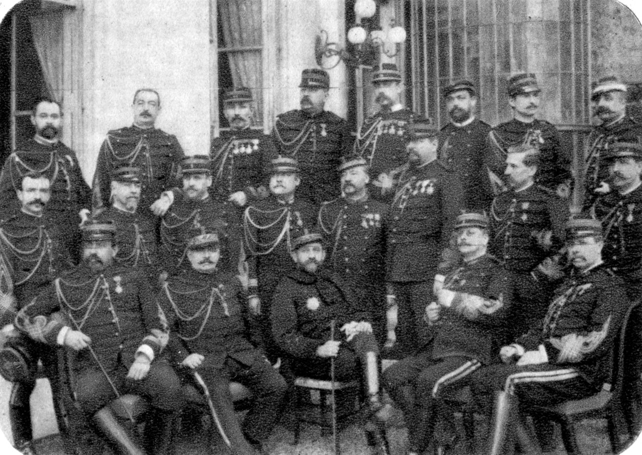 Georges Boulanger, French general and politician, with other army officers by Unbekannt