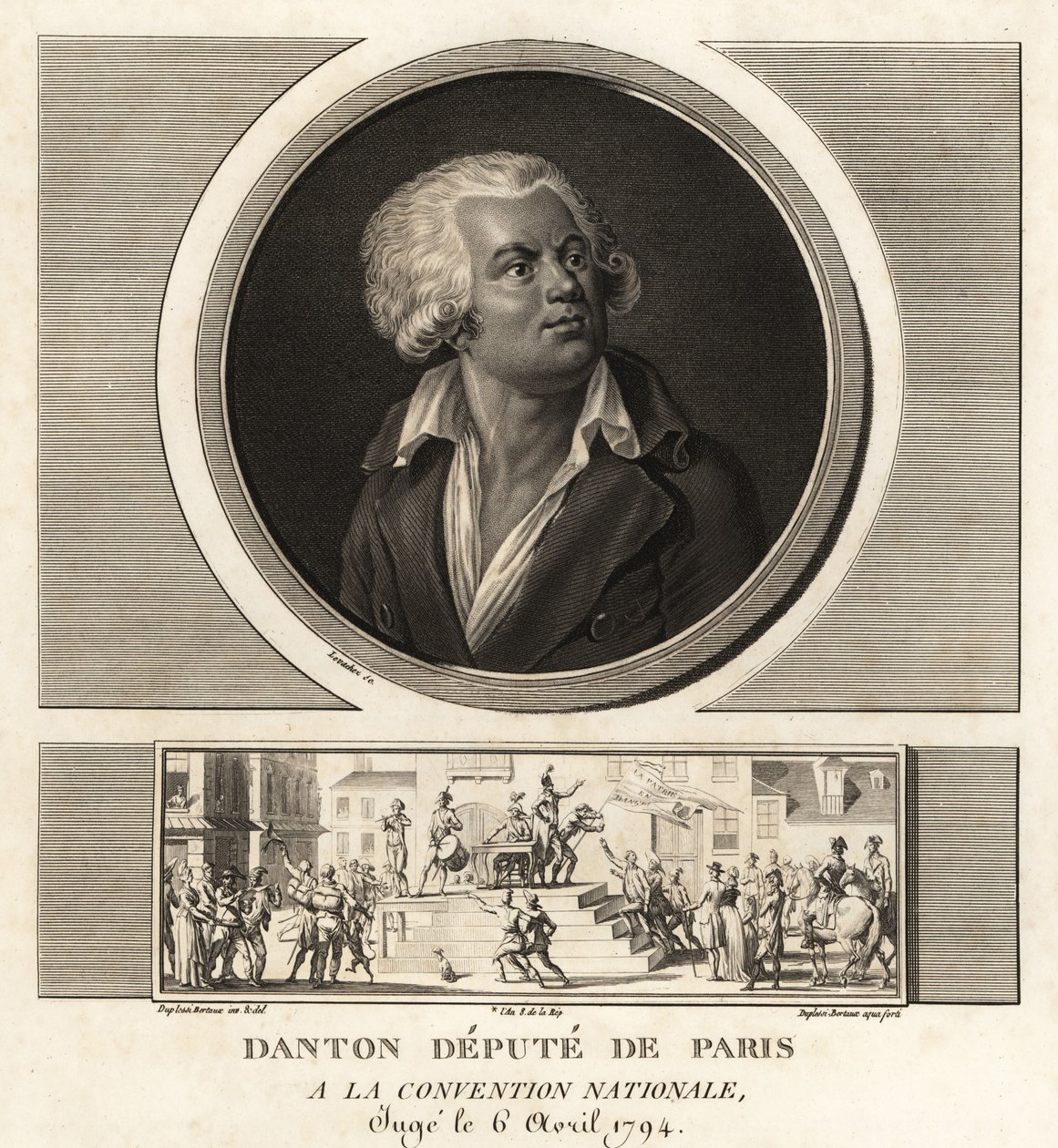 Georges Danton, Deputy of Paris at the National Convention, executed 1794 by Unbekannt