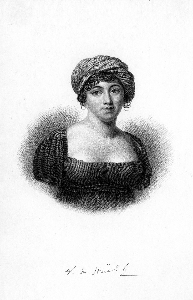 Germaine de Stael, French writer, novelist and political propagandist born in Paris, 1843 by Unbekannt