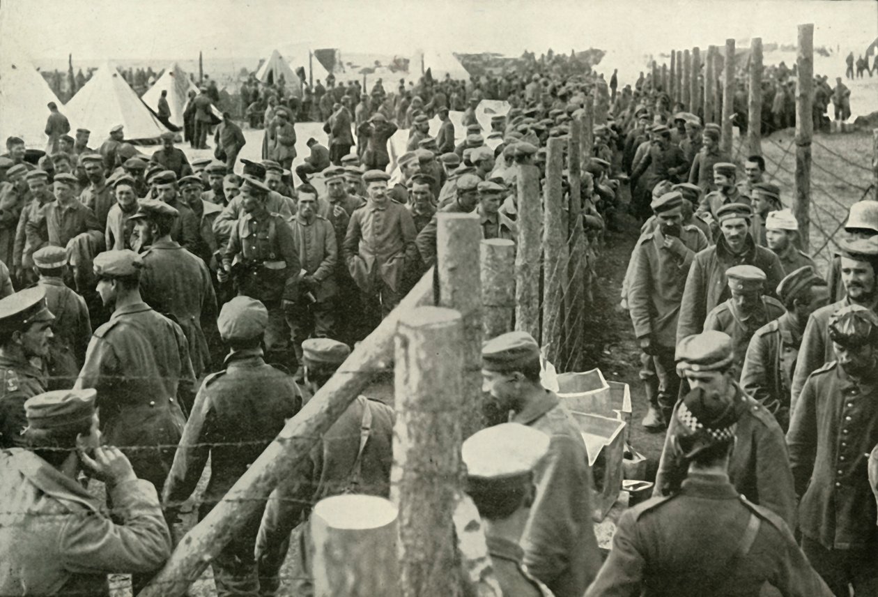 German Prisoners Entering the Cages, 1919 by Unbekannt