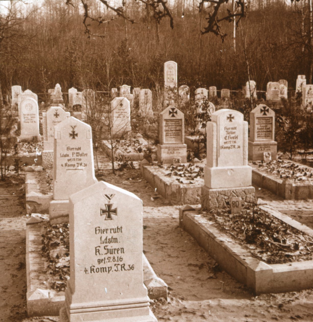 German Cemetery, Carlepont, Northern France, c1914-c1918 by Unbekannt