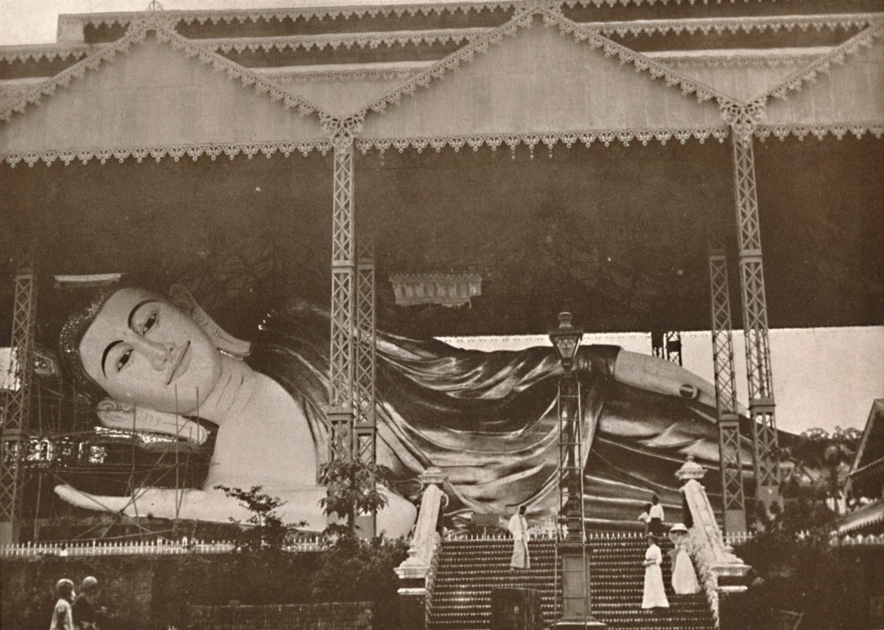 Gigantic Reclining Figure of Buddha, Pegu by Unbekannt